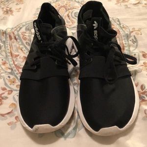 Adidas black tubular sneakers